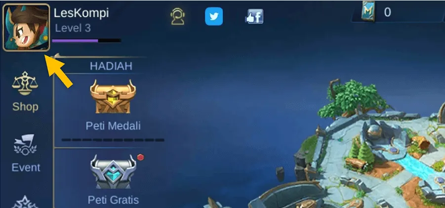 Menu Profil di Mobile Legends