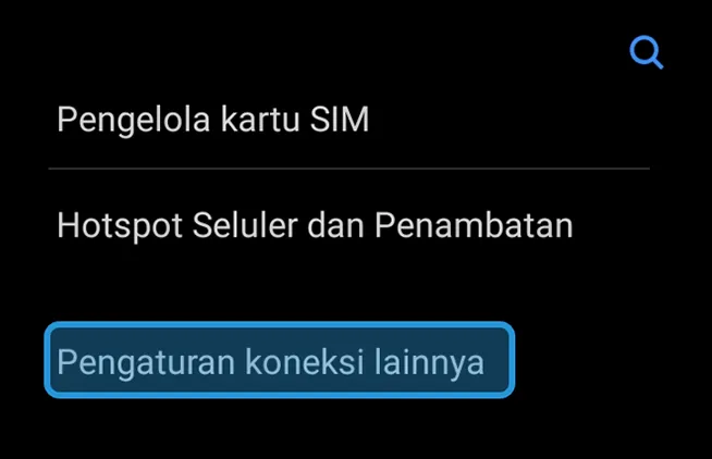 Pengaturan Koneksi Lain di HP