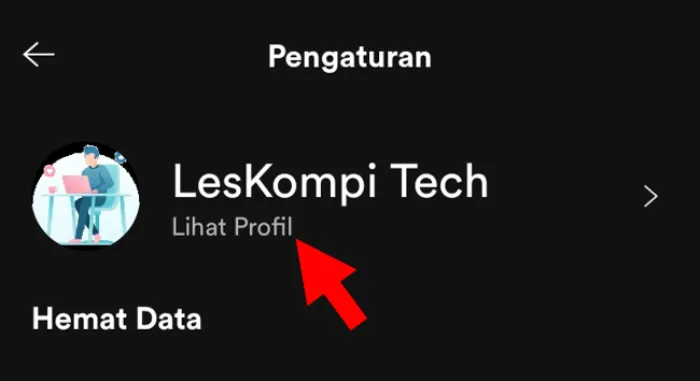 Buka Menu Lihat Profil