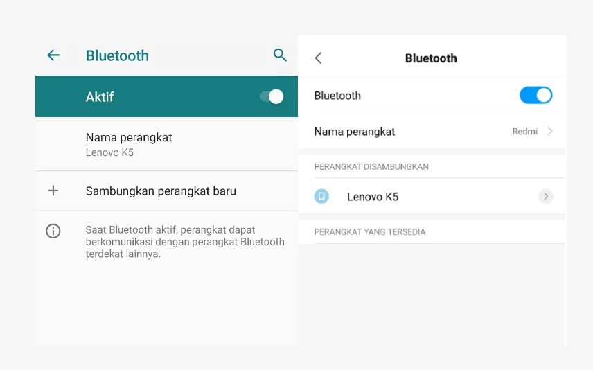 Menyambung Bluetooth WiFi