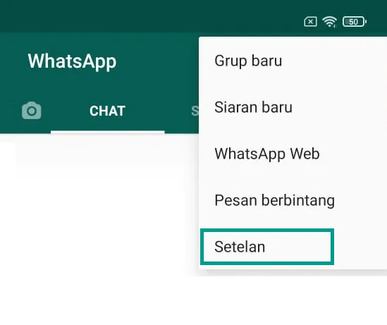 Buka Setelan WA HP