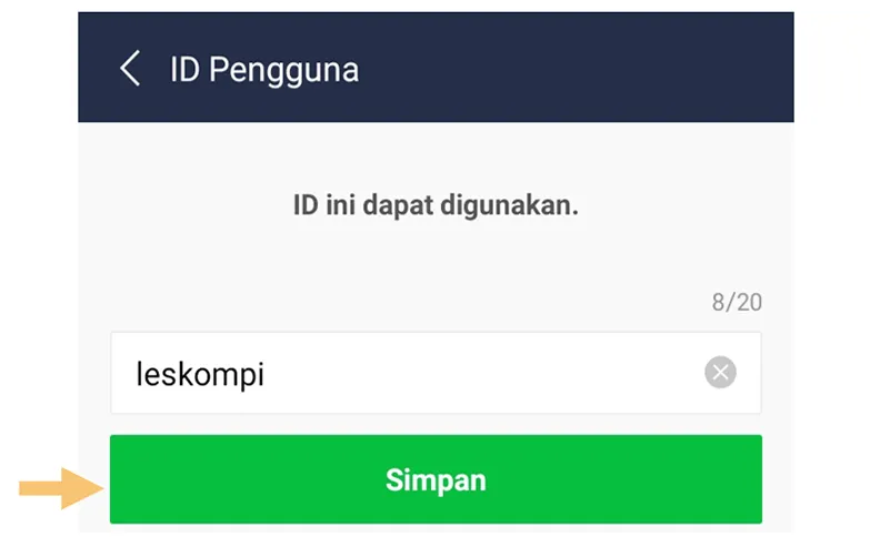 Simpan Hasil ID Line