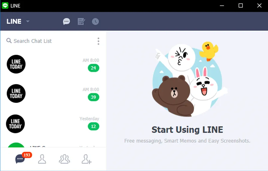 Contoh Line di Chrome