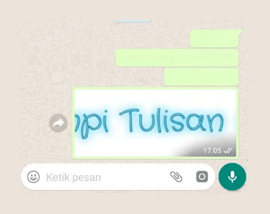 Hasil Tulisan Unik WA