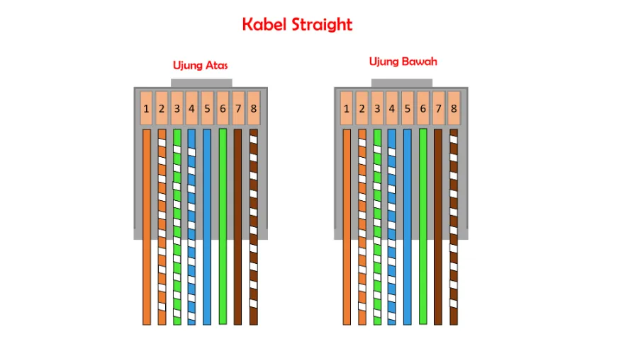 Urutan untuk Kabel Straight