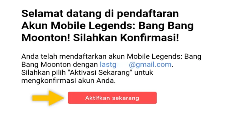 Mengaktifkan Email Mobile Legends