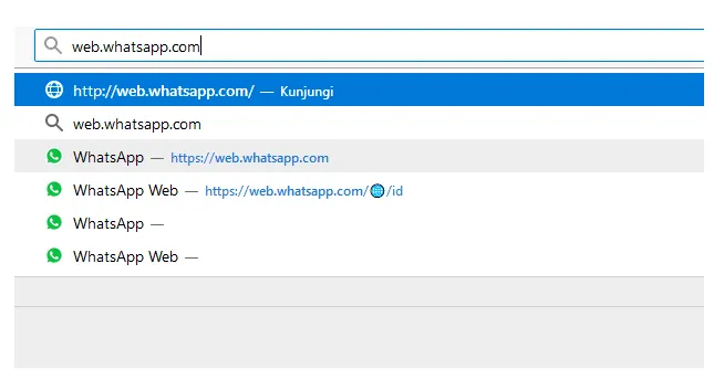 Alamat Situs WhatsApp Web