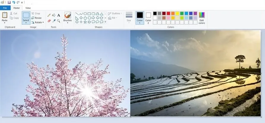 Menggabung Posisi Foto