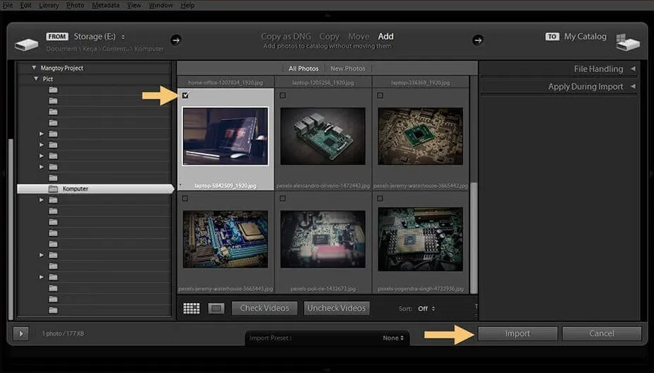 Atur Gambar di Lightroom