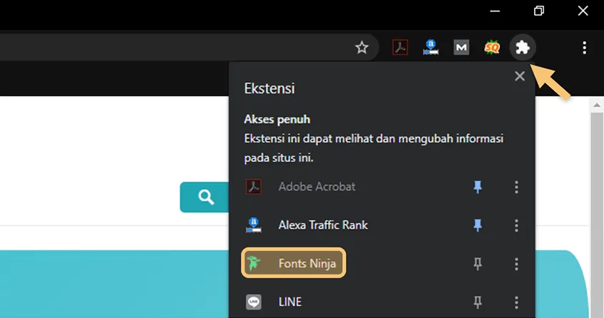 Buka Font Ninja