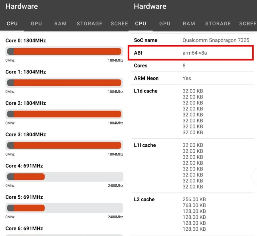 Cek ARM CPU Info