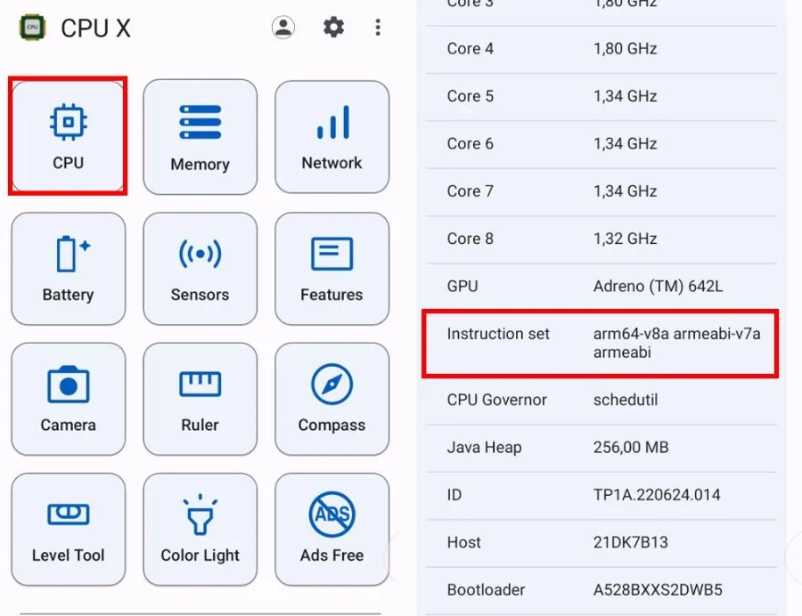 Cek ARM CPU X