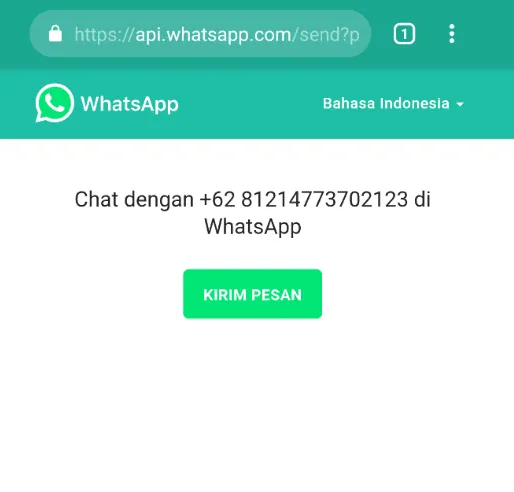 Contoh Link Chat di WA Aktif