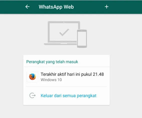 Logout WA Web