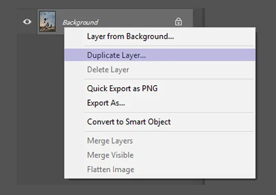 Opsi Duplicate Layer