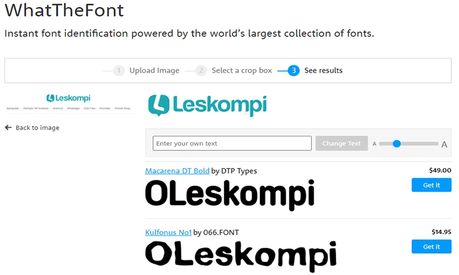 Hasil Scan What The Font