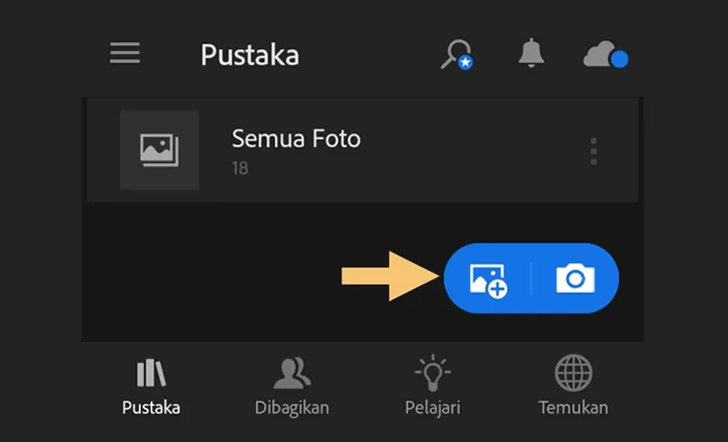 Menu Import Lightroom HP