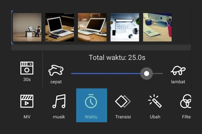 Atur Durasi SlideShow