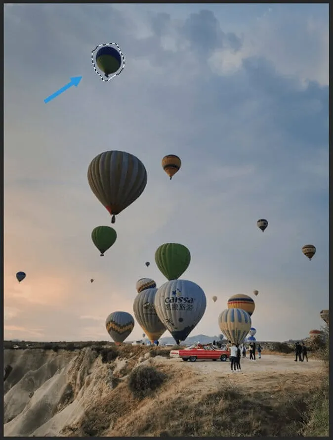 Hilangkan Objek Balon Udara