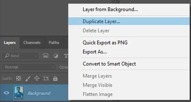 Opsi Duplicate Layer