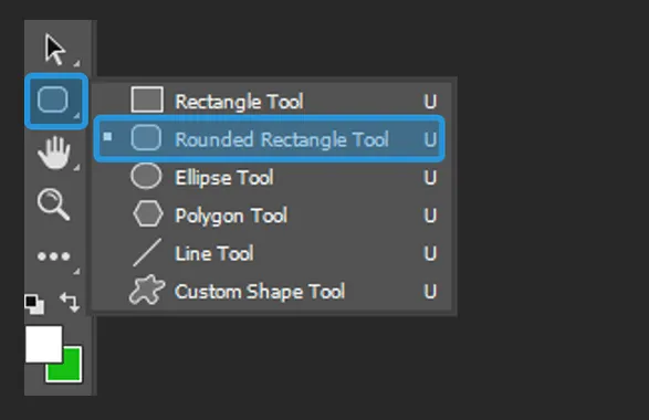 Opsi Round Rectangle Tool