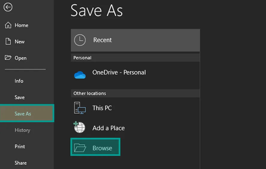 Opsi Save as Power Point