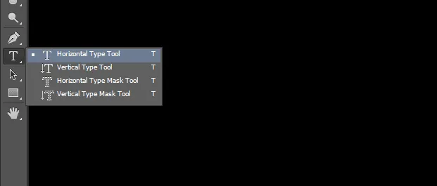 Menu Text Tool Photoshop