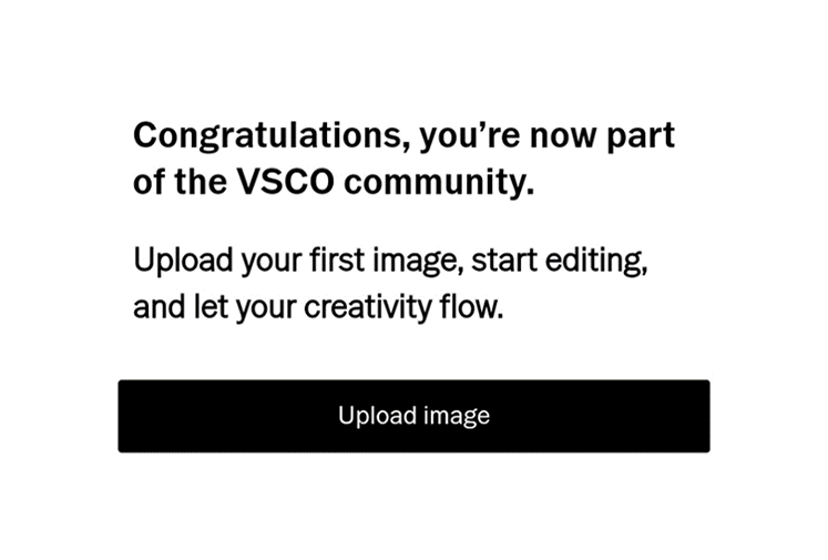 Berhasil Daftar VSCO