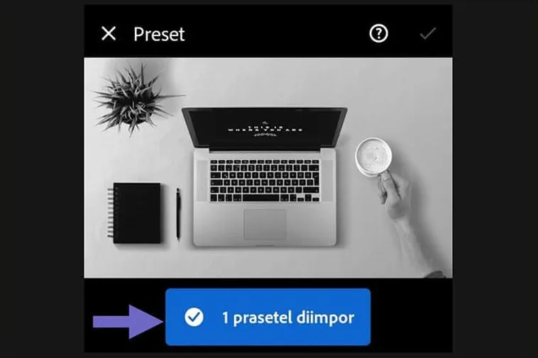 Notifikasi Import Lightroom