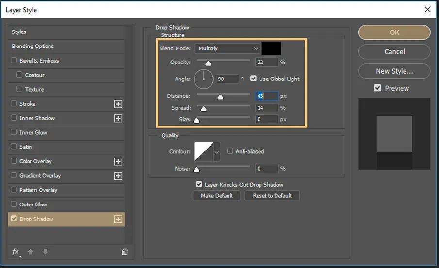 Setting Bayangan Tulisan di Photoshop