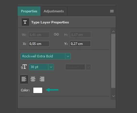 Setting Awal Font Photoshop