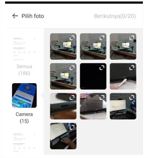 Memilih JPG di HP