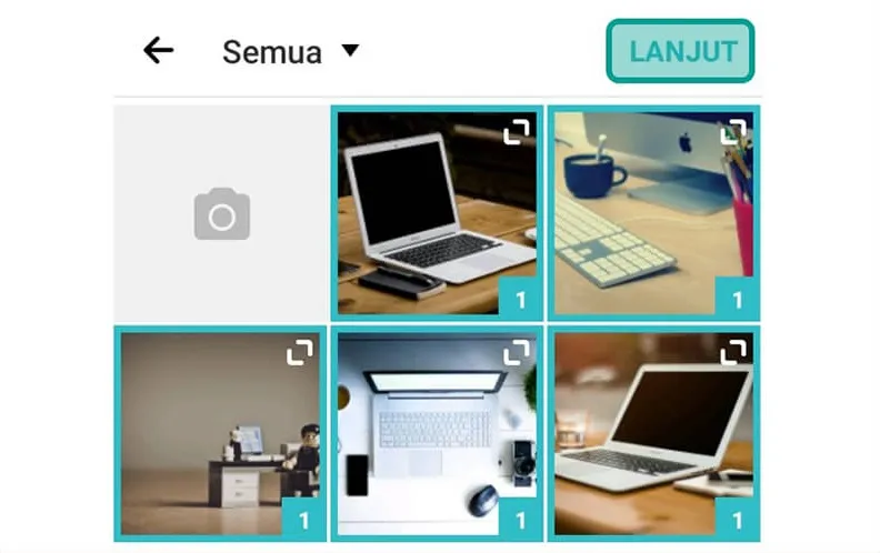 Memilih Gambar Photogrid