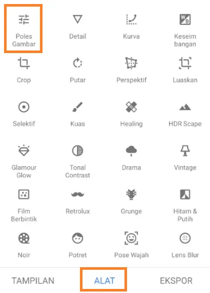 Menu Poles Gambar