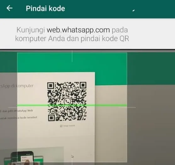 Proses Scan WhatsApp Web