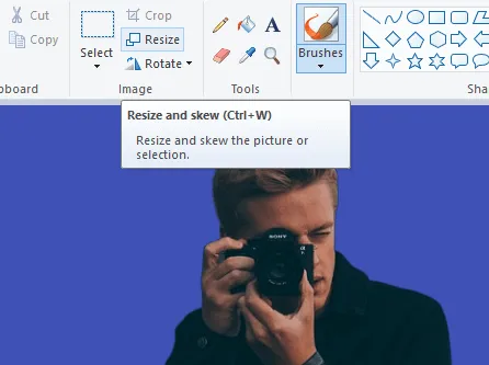 Menu Resize di Paint