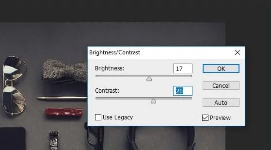 Atur Brightness dan Contrast Photoshop