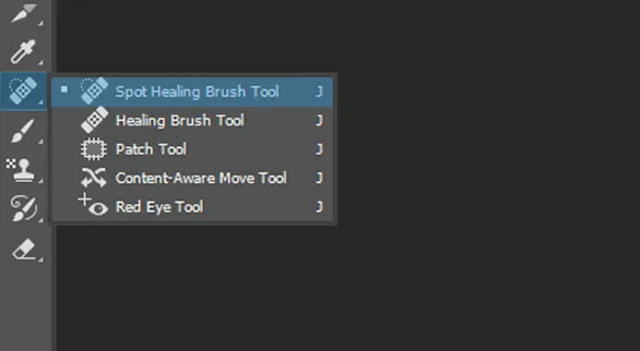 Menu Spot Brush Tool