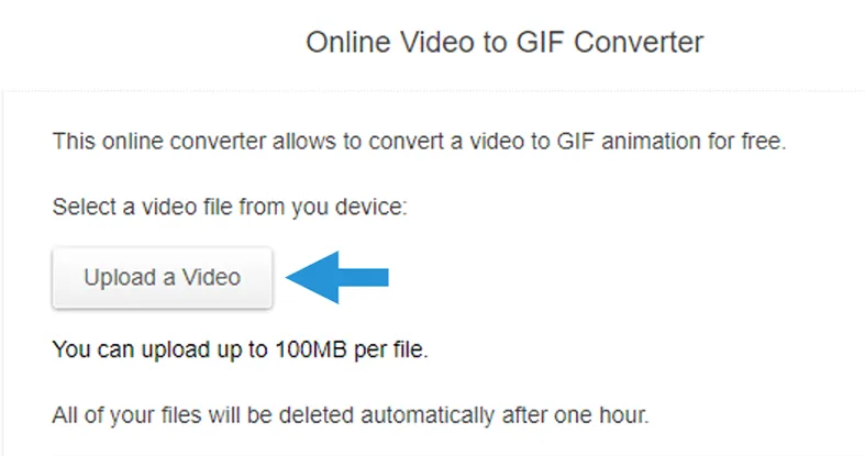 Unggah Video di GIF Maker