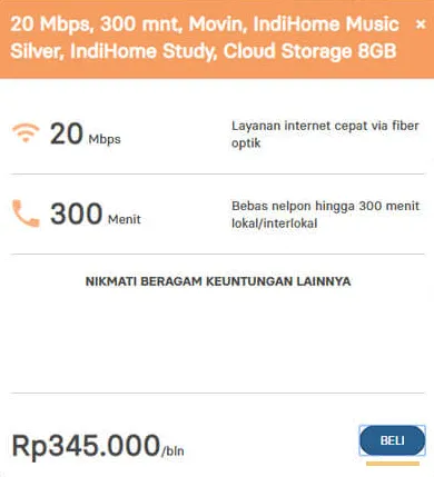 Contoh Paket IndiHome