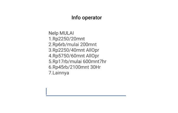 Daftar TM USSD