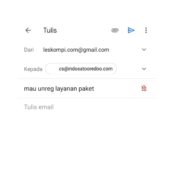 Email Unreg di Indosat