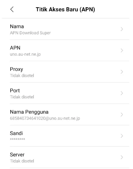 APN TSEL untuk Download