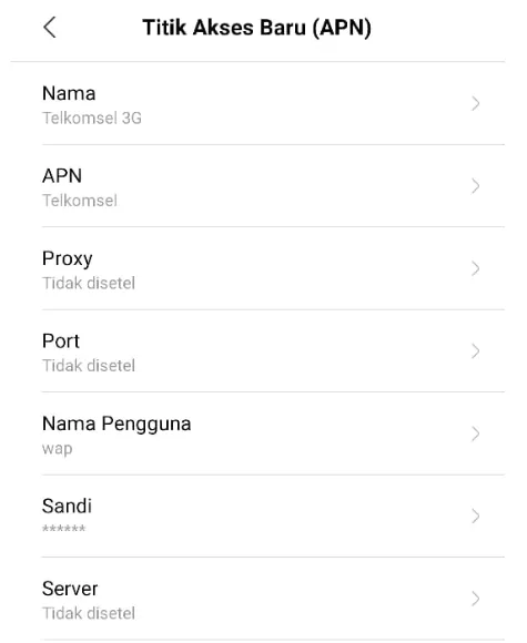 APN 3G untuk Telkomsel