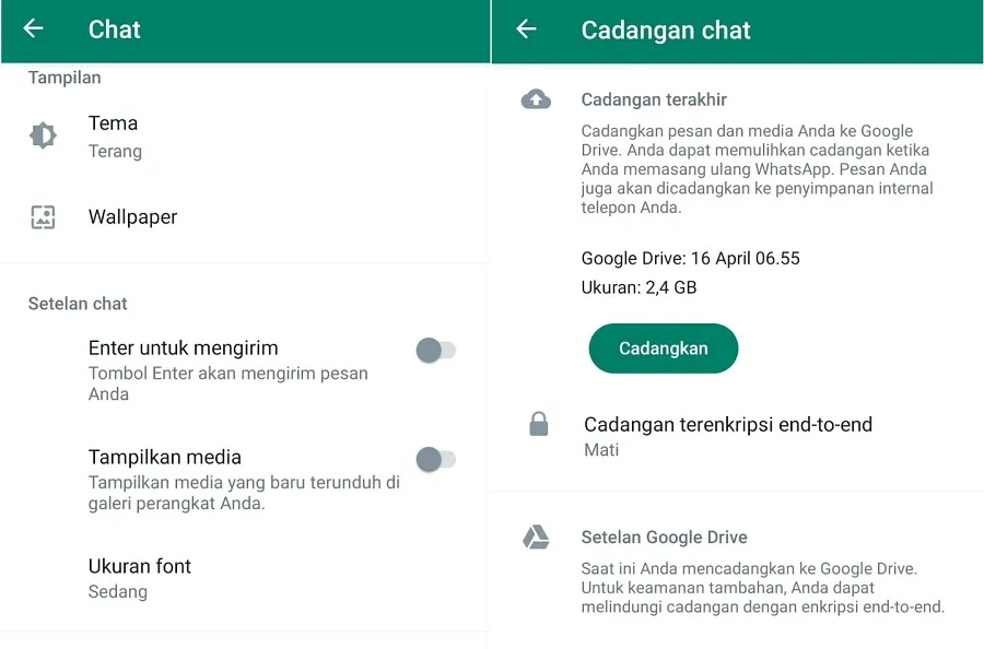 Cadangkan WhatsApp