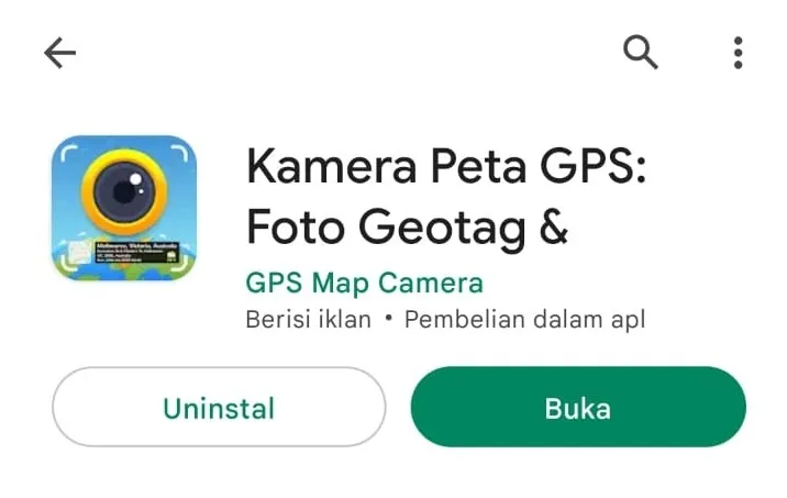 Buka Dulu Aplikasi Camera GPS