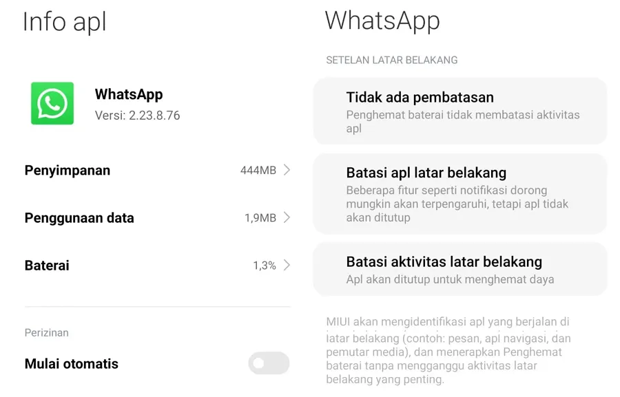 Pastikan Background Data Aktif