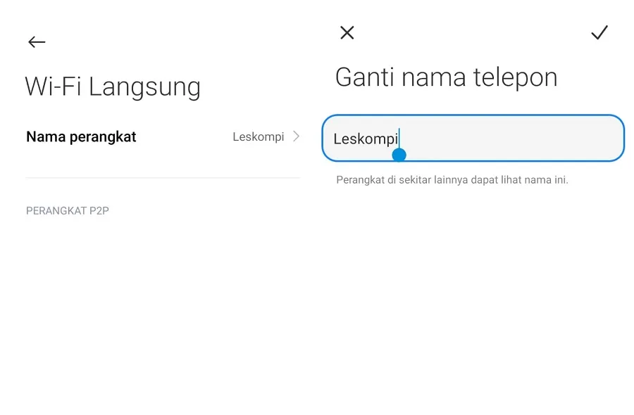 Ubah Nama HP Pada WiFi