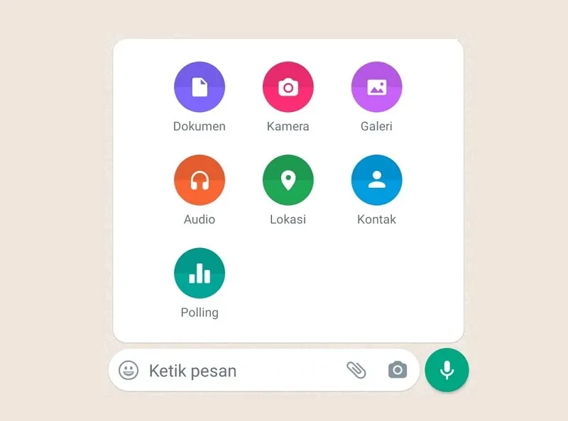 Menu Kirim di WA