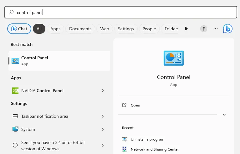 Control Panel